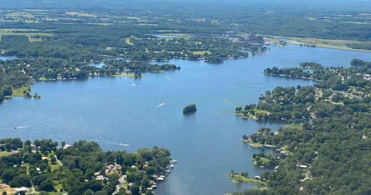 Aerial view of the Lake of Egypt in Southern Illinois